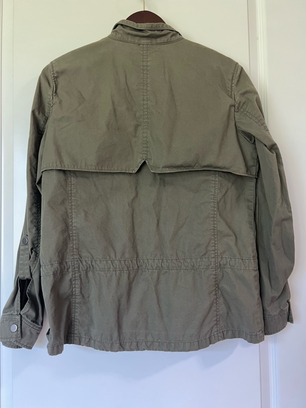 Women’s Caslon Nordstrom Olive Green Utility Jacket with Drawstring Waist Med - Picture 2 of 7